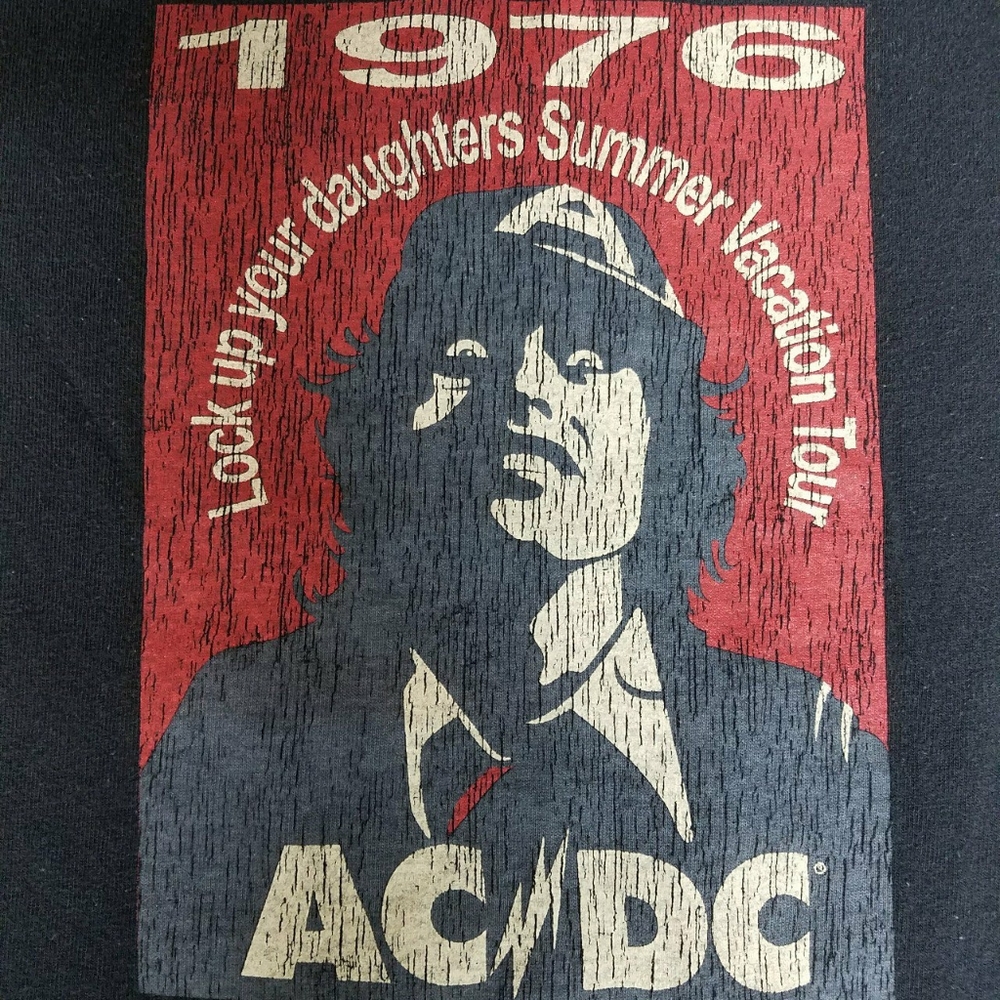 Vintage AC/DC 1976 TOUR T-SHIRT S